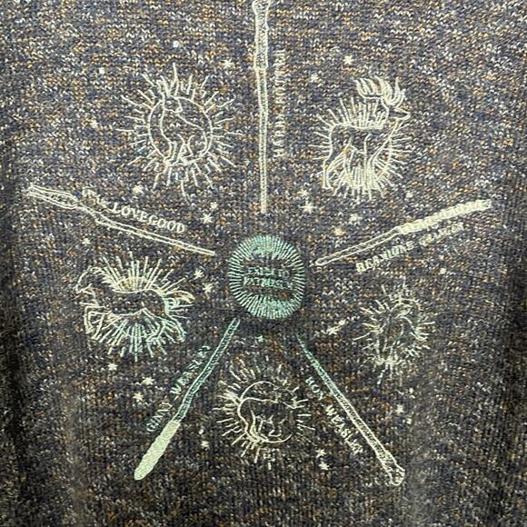 Harry Potter Patronus Knit Embroidered Sweater- Rare! Blue Medium - Picture 2 of 7